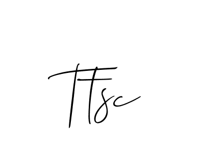 Best and Professional Signature Style for Ttsc. Allison_Script Best Signature Style Collection. Ttsc signature style 2 images and pictures png