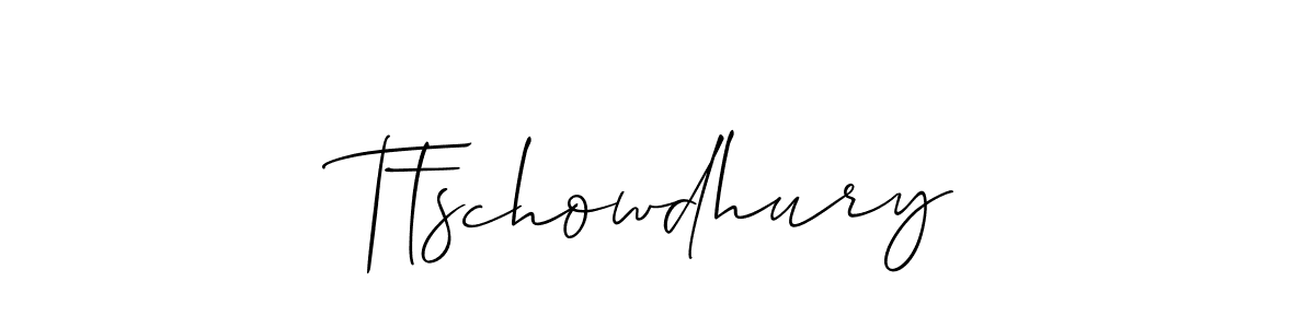 You should practise on your own different ways (Allison_Script) to write your name (Ttschowdhury) in signature. don't let someone else do it for you. Ttschowdhury signature style 2 images and pictures png