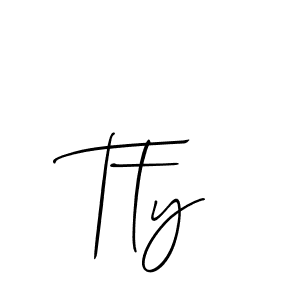 Tty stylish signature style. Best Handwritten Sign (Allison_Script) for my name. Handwritten Signature Collection Ideas for my name Tty. Tty signature style 2 images and pictures png