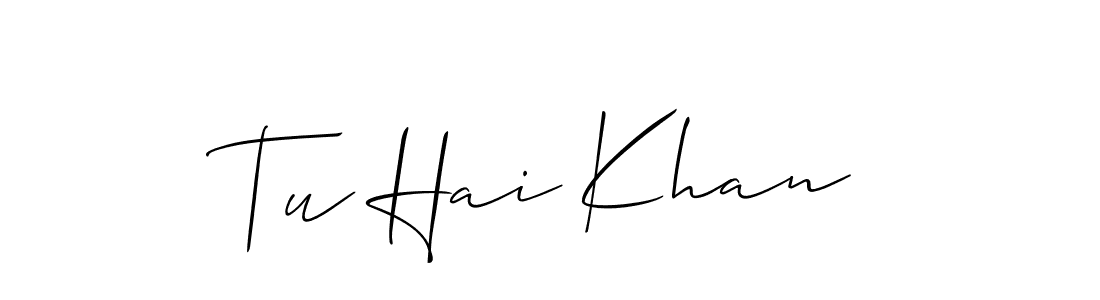 Create a beautiful signature design for name Tu Hai Khan. With this signature (Allison_Script) fonts, you can make a handwritten signature for free. Tu Hai Khan signature style 2 images and pictures png