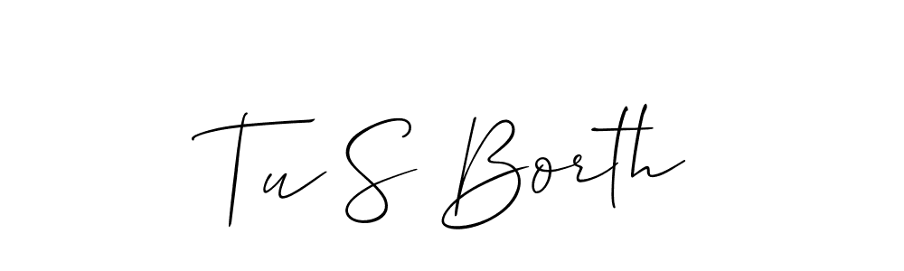 Also You can easily find your signature by using the search form. We will create Tu S Borth name handwritten signature images for you free of cost using Allison_Script sign style. Tu S Borth signature style 2 images and pictures png