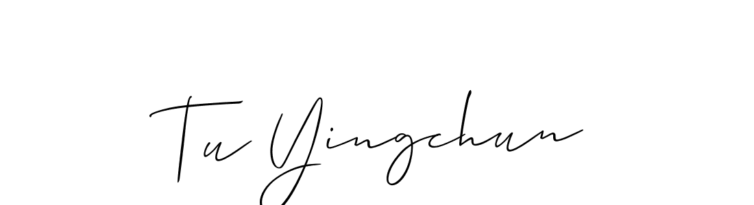 Use a signature maker to create a handwritten signature online. With this signature software, you can design (Allison_Script) your own signature for name Tu Yingchun. Tu Yingchun signature style 2 images and pictures png