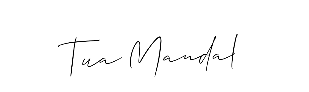 Allison_Script is a professional signature style that is perfect for those who want to add a touch of class to their signature. It is also a great choice for those who want to make their signature more unique. Get Tua Mandal name to fancy signature for free. Tua Mandal signature style 2 images and pictures png