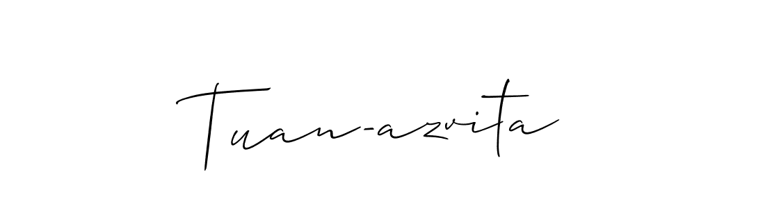 How to make Tuan-azvita name signature. Use Allison_Script style for creating short signs online. This is the latest handwritten sign. Tuan-azvita signature style 2 images and pictures png