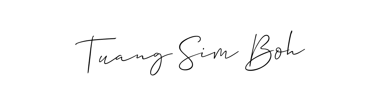 This is the best signature style for the Tuang Sim Boh name. Also you like these signature font (Allison_Script). Mix name signature. Tuang Sim Boh signature style 2 images and pictures png