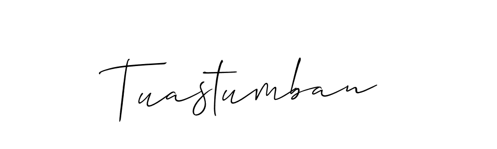 How to make Tuastumban signature? Allison_Script is a professional autograph style. Create handwritten signature for Tuastumban name. Tuastumban signature style 2 images and pictures png