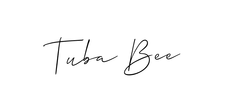 How to make Tuba Bee name signature. Use Allison_Script style for creating short signs online. This is the latest handwritten sign. Tuba Bee signature style 2 images and pictures png