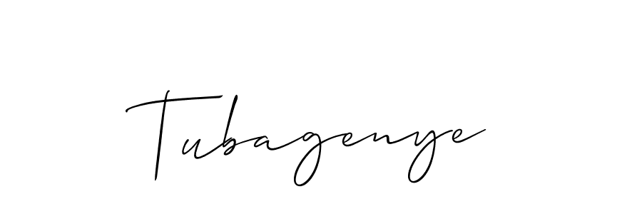 Use a signature maker to create a handwritten signature online. With this signature software, you can design (Allison_Script) your own signature for name Tubagenye. Tubagenye signature style 2 images and pictures png