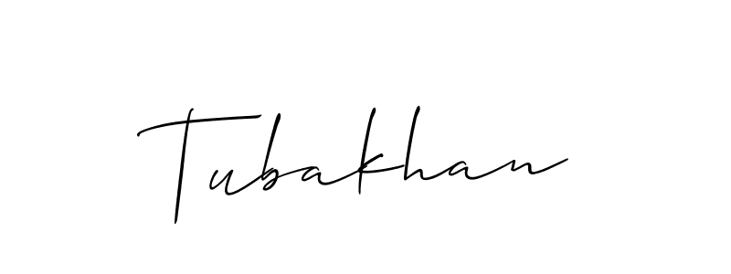 Make a beautiful signature design for name Tubakhan. With this signature (Allison_Script) style, you can create a handwritten signature for free. Tubakhan signature style 2 images and pictures png