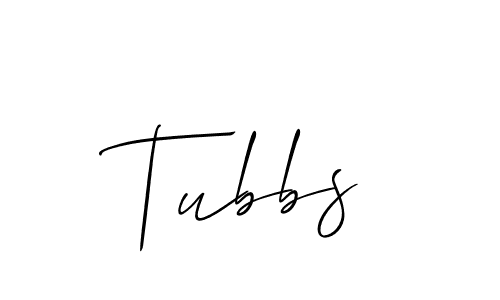 Use a signature maker to create a handwritten signature online. With this signature software, you can design (Allison_Script) your own signature for name Tubbs. Tubbs signature style 2 images and pictures png
