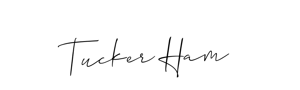 Design your own signature with our free online signature maker. With this signature software, you can create a handwritten (Allison_Script) signature for name Tucker Ham. Tucker Ham signature style 2 images and pictures png