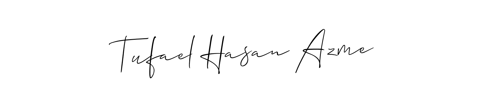 Design your own signature with our free online signature maker. With this signature software, you can create a handwritten (Allison_Script) signature for name Tufael Hasan Azme. Tufael Hasan Azme signature style 2 images and pictures png