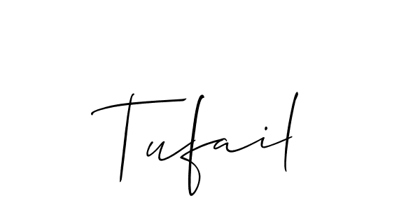 You should practise on your own different ways (Allison_Script) to write your name (Tufail) in signature. don't let someone else do it for you. Tufail signature style 2 images and pictures png