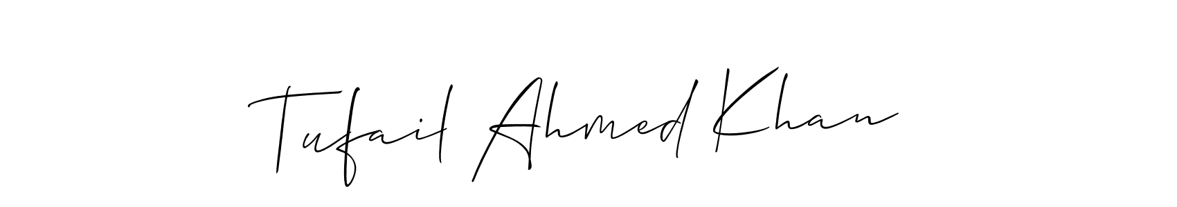 Design your own signature with our free online signature maker. With this signature software, you can create a handwritten (Allison_Script) signature for name Tufail Ahmed Khan. Tufail Ahmed Khan signature style 2 images and pictures png