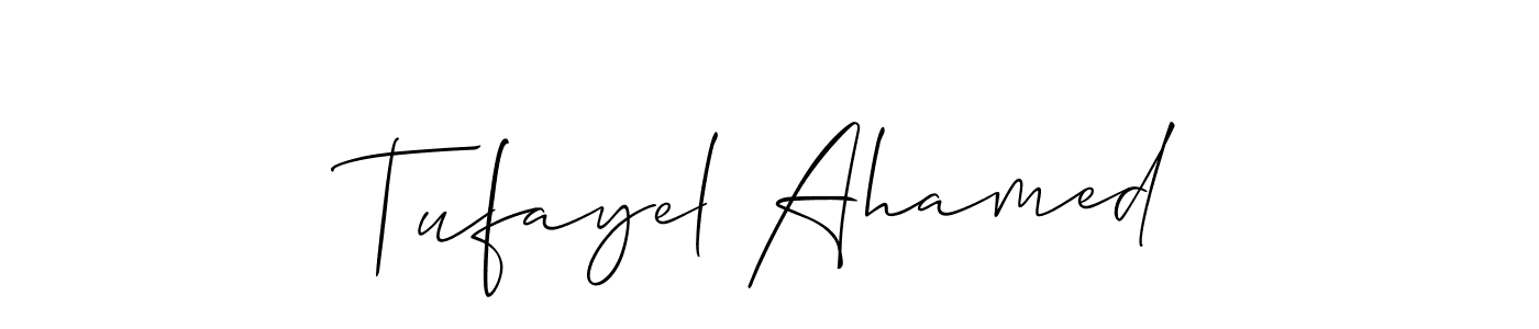 This is the best signature style for the Tufayel Ahamed name. Also you like these signature font (Allison_Script). Mix name signature. Tufayel Ahamed signature style 2 images and pictures png