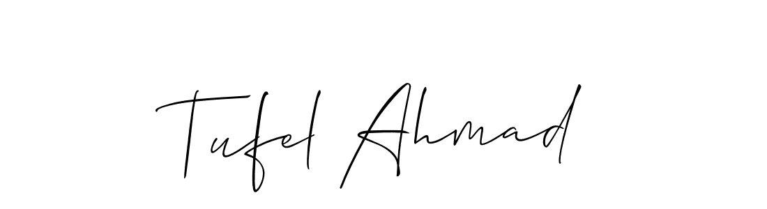 Also we have Tufel Ahmad name is the best signature style. Create professional handwritten signature collection using Allison_Script autograph style. Tufel Ahmad signature style 2 images and pictures png