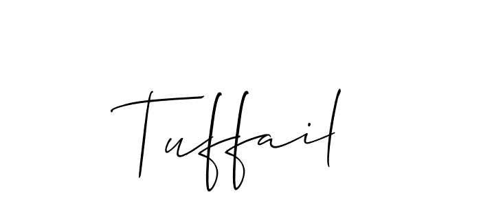 Tuffail stylish signature style. Best Handwritten Sign (Allison_Script) for my name. Handwritten Signature Collection Ideas for my name Tuffail. Tuffail signature style 2 images and pictures png