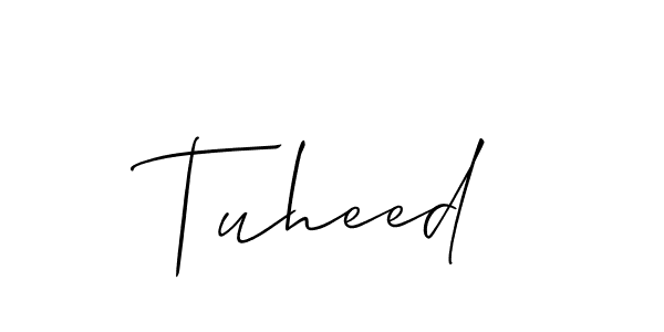 Use a signature maker to create a handwritten signature online. With this signature software, you can design (Allison_Script) your own signature for name Tuheed. Tuheed signature style 2 images and pictures png