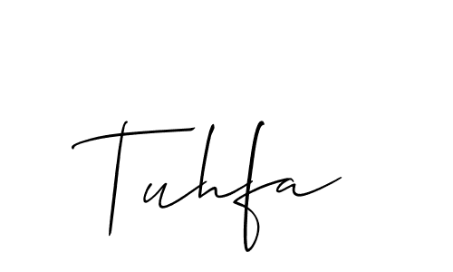 It looks lik you need a new signature style for name Tuhfa. Design unique handwritten (Allison_Script) signature with our free signature maker in just a few clicks. Tuhfa signature style 2 images and pictures png