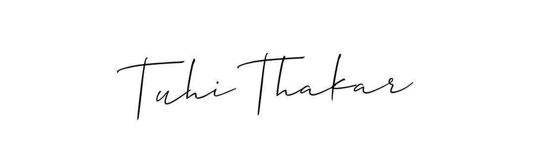 if you are searching for the best signature style for your name Tuhi Thakar. so please give up your signature search. here we have designed multiple signature styles  using Allison_Script. Tuhi Thakar signature style 2 images and pictures png