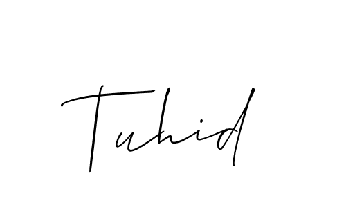 Allison_Script is a professional signature style that is perfect for those who want to add a touch of class to their signature. It is also a great choice for those who want to make their signature more unique. Get Tuhid name to fancy signature for free. Tuhid signature style 2 images and pictures png