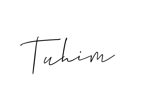 How to make Tuhim signature? Allison_Script is a professional autograph style. Create handwritten signature for Tuhim name. Tuhim signature style 2 images and pictures png
