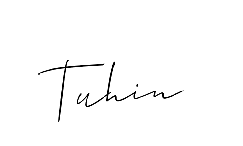 Use a signature maker to create a handwritten signature online. With this signature software, you can design (Allison_Script) your own signature for name Tuhin. Tuhin signature style 2 images and pictures png