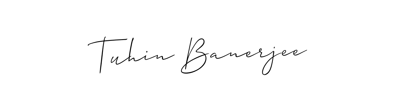 Make a beautiful signature design for name Tuhin Banerjee. With this signature (Allison_Script) style, you can create a handwritten signature for free. Tuhin Banerjee signature style 2 images and pictures png