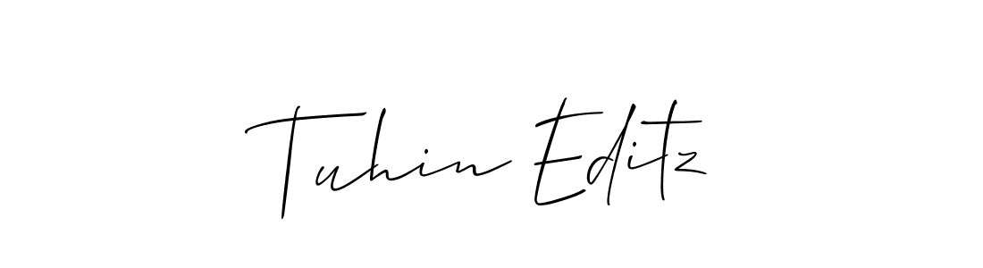 Allison_Script is a professional signature style that is perfect for those who want to add a touch of class to their signature. It is also a great choice for those who want to make their signature more unique. Get Tuhin Editz name to fancy signature for free. Tuhin Editz signature style 2 images and pictures png