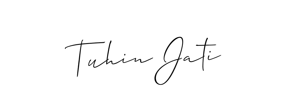 Design your own signature with our free online signature maker. With this signature software, you can create a handwritten (Allison_Script) signature for name Tuhin Jati. Tuhin Jati signature style 2 images and pictures png