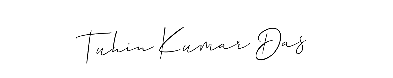 The best way (Allison_Script) to make a short signature is to pick only two or three words in your name. The name Tuhin Kumar Das include a total of six letters. For converting this name. Tuhin Kumar Das signature style 2 images and pictures png