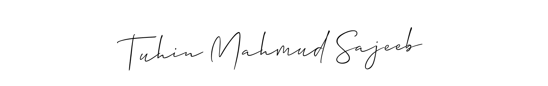 Allison_Script is a professional signature style that is perfect for those who want to add a touch of class to their signature. It is also a great choice for those who want to make their signature more unique. Get Tuhin Mahmud Sajeeb name to fancy signature for free. Tuhin Mahmud Sajeeb signature style 2 images and pictures png