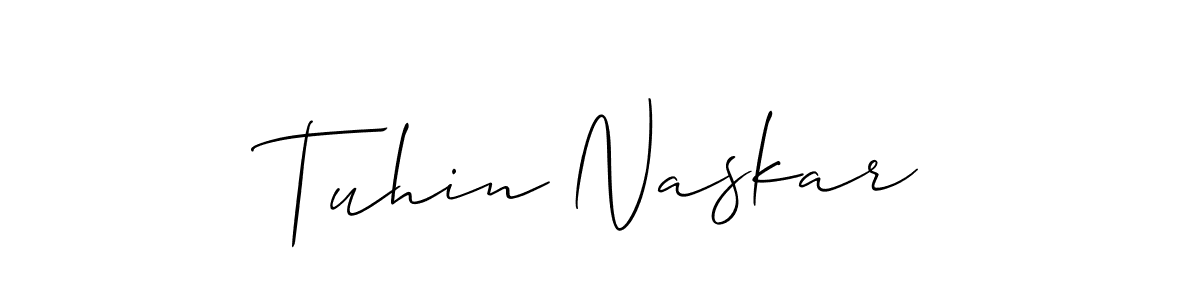 Also You can easily find your signature by using the search form. We will create Tuhin Naskar name handwritten signature images for you free of cost using Allison_Script sign style. Tuhin Naskar signature style 2 images and pictures png