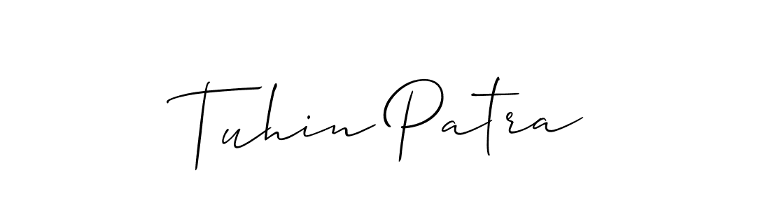 Allison_Script is a professional signature style that is perfect for those who want to add a touch of class to their signature. It is also a great choice for those who want to make their signature more unique. Get Tuhin Patra name to fancy signature for free. Tuhin Patra signature style 2 images and pictures png