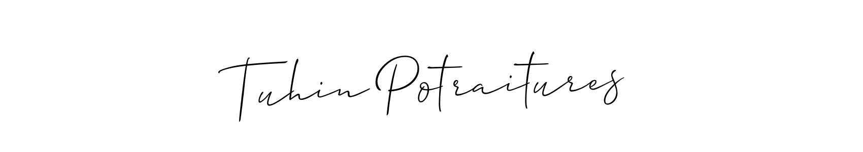 Also we have Tuhin Potraitures name is the best signature style. Create professional handwritten signature collection using Allison_Script autograph style. Tuhin Potraitures signature style 2 images and pictures png