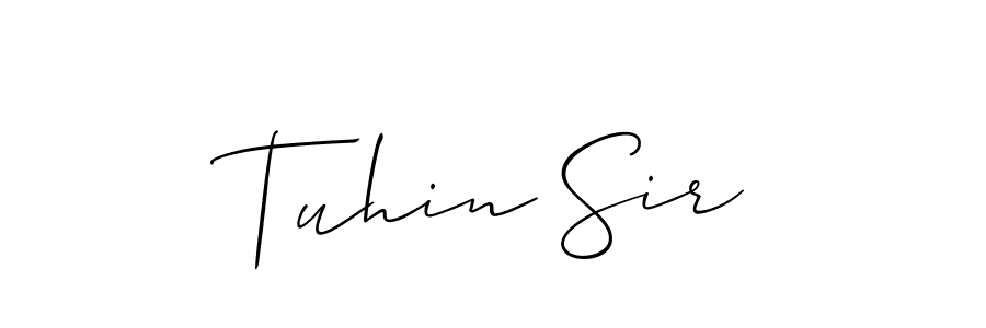 How to make Tuhin Sir name signature. Use Allison_Script style for creating short signs online. This is the latest handwritten sign. Tuhin Sir signature style 2 images and pictures png