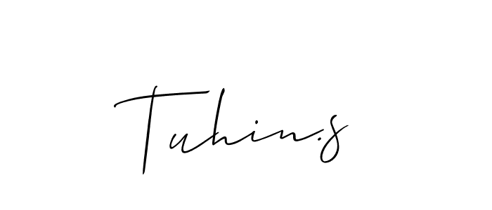 How to make Tuhin.s signature? Allison_Script is a professional autograph style. Create handwritten signature for Tuhin.s name. Tuhin.s signature style 2 images and pictures png