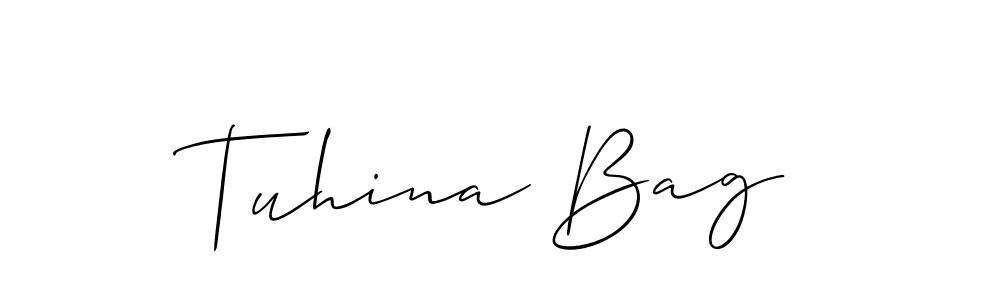 Once you've used our free online signature maker to create your best signature Allison_Script style, it's time to enjoy all of the benefits that Tuhina Bag name signing documents. Tuhina Bag signature style 2 images and pictures png