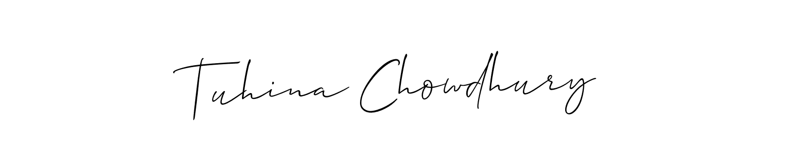 It looks lik you need a new signature style for name Tuhina Chowdhury. Design unique handwritten (Allison_Script) signature with our free signature maker in just a few clicks. Tuhina Chowdhury signature style 2 images and pictures png