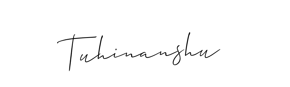 It looks lik you need a new signature style for name Tuhinanshu. Design unique handwritten (Allison_Script) signature with our free signature maker in just a few clicks. Tuhinanshu signature style 2 images and pictures png