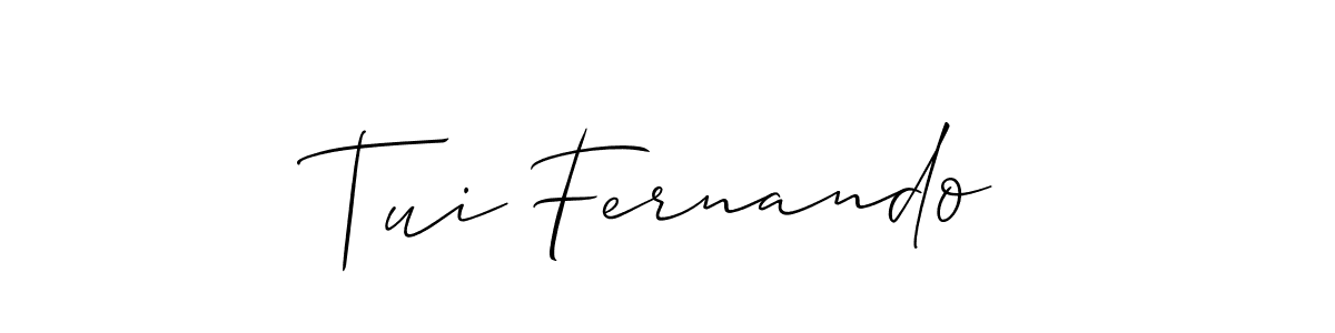 Check out images of Autograph of Tui Fernando name. Actor Tui Fernando Signature Style. Allison_Script is a professional sign style online. Tui Fernando signature style 2 images and pictures png