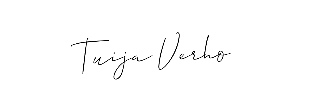 This is the best signature style for the Tuija Verho name. Also you like these signature font (Allison_Script). Mix name signature. Tuija Verho signature style 2 images and pictures png