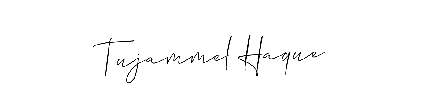 Use a signature maker to create a handwritten signature online. With this signature software, you can design (Allison_Script) your own signature for name Tujammel Haque. Tujammel Haque signature style 2 images and pictures png