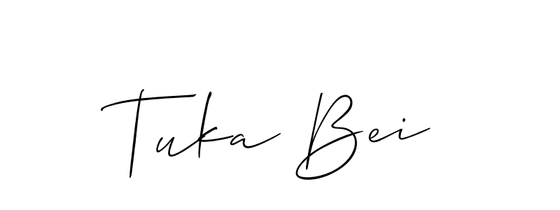 Similarly Allison_Script is the best handwritten signature design. Signature creator online .You can use it as an online autograph creator for name Tuka Bei. Tuka Bei signature style 2 images and pictures png