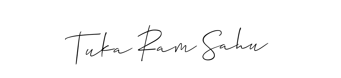 How to make Tuka Ram Sahu signature? Allison_Script is a professional autograph style. Create handwritten signature for Tuka Ram Sahu name. Tuka Ram Sahu signature style 2 images and pictures png
