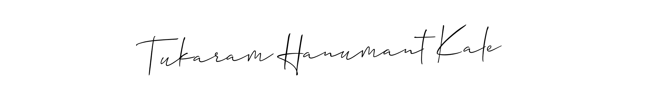 Make a beautiful signature design for name Tukaram Hanumant Kale. With this signature (Allison_Script) style, you can create a handwritten signature for free. Tukaram Hanumant Kale signature style 2 images and pictures png