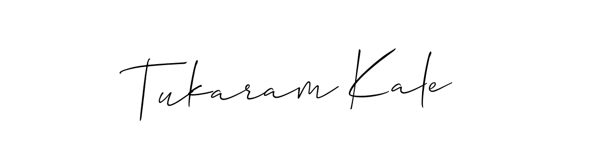 Use a signature maker to create a handwritten signature online. With this signature software, you can design (Allison_Script) your own signature for name Tukaram Kale. Tukaram Kale signature style 2 images and pictures png