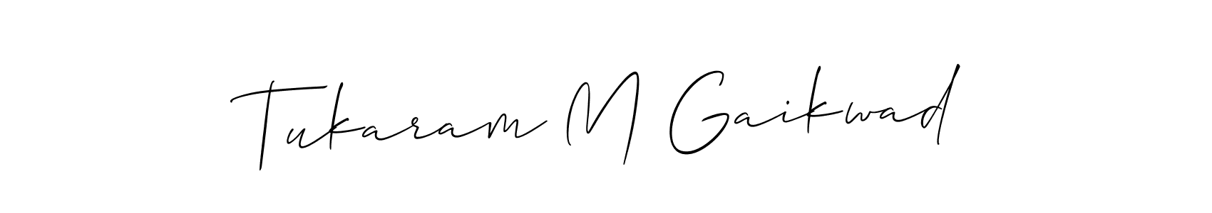 Allison_Script is a professional signature style that is perfect for those who want to add a touch of class to their signature. It is also a great choice for those who want to make their signature more unique. Get Tukaram M Gaikwad name to fancy signature for free. Tukaram M Gaikwad signature style 2 images and pictures png