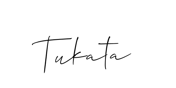 How to make Tukata signature? Allison_Script is a professional autograph style. Create handwritten signature for Tukata name. Tukata signature style 2 images and pictures png