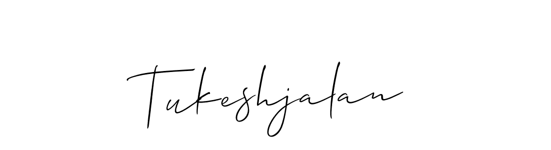 You should practise on your own different ways (Allison_Script) to write your name (Tukeshjalan) in signature. don't let someone else do it for you. Tukeshjalan signature style 2 images and pictures png
